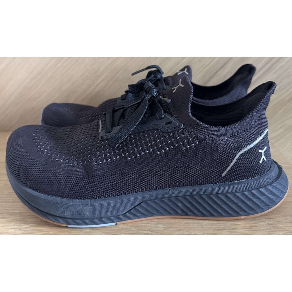 Flux Footwear Men's Adapt Run Black Gum Athletic Barefoot Knit Shoe Sz M6.5, W8